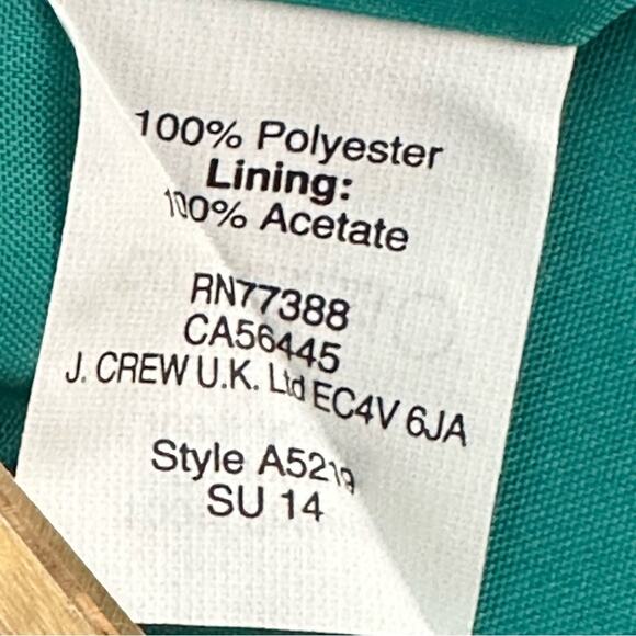 J. Crew Factory Dress Teal Halter Sleeveless Open Wrap Back Shift Size 6 NEW - Picture 11 of 12